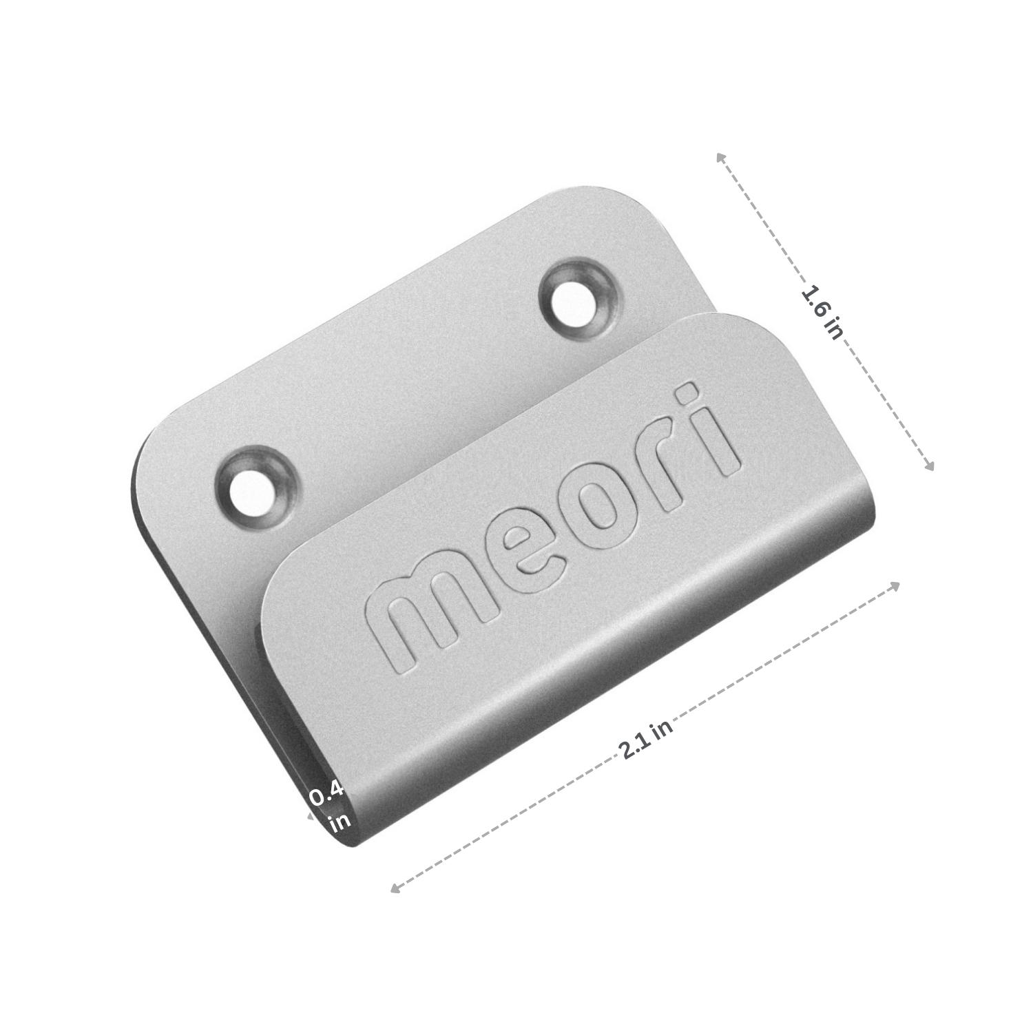 A100346-3-Accessories-meori-Wall-Mount-Mini-DIM Silver-colored Wall Mount with dimensions