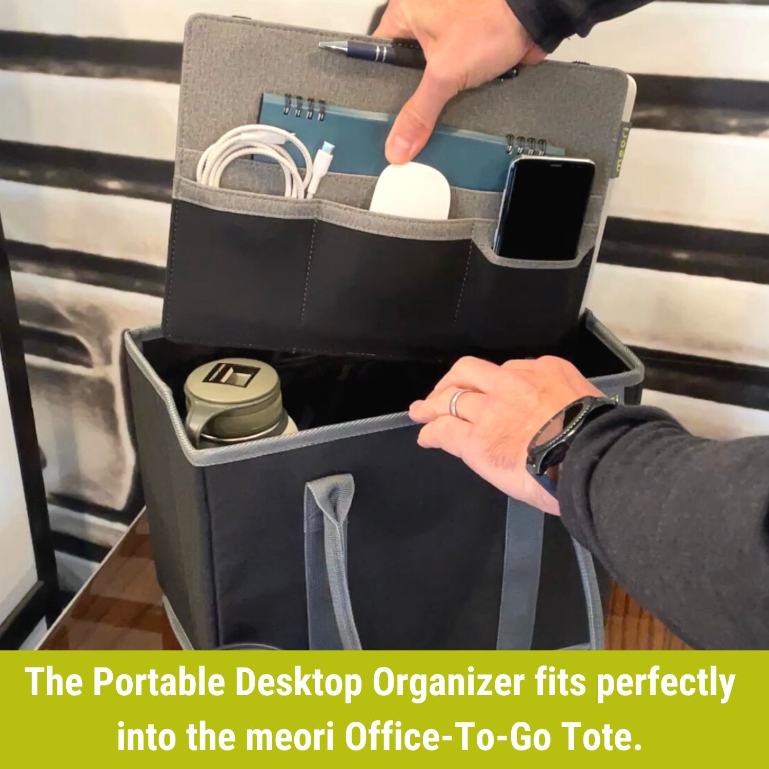 Grey Desktop Organizer