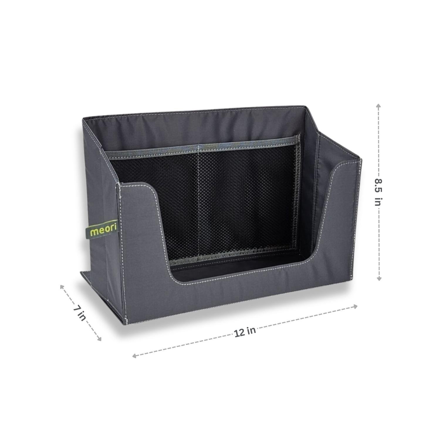 A100874-2-meori-Office-Tote-Insert-DIM Grey Insert Organizer For Handbags with dimensions