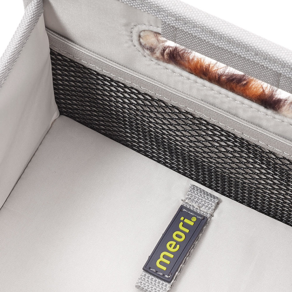 1015172-4-meori-Mini-Foldable-Box-Plush-Leopard-Sand Sand-colored Collapsible Desk Organizer with Leopard Print