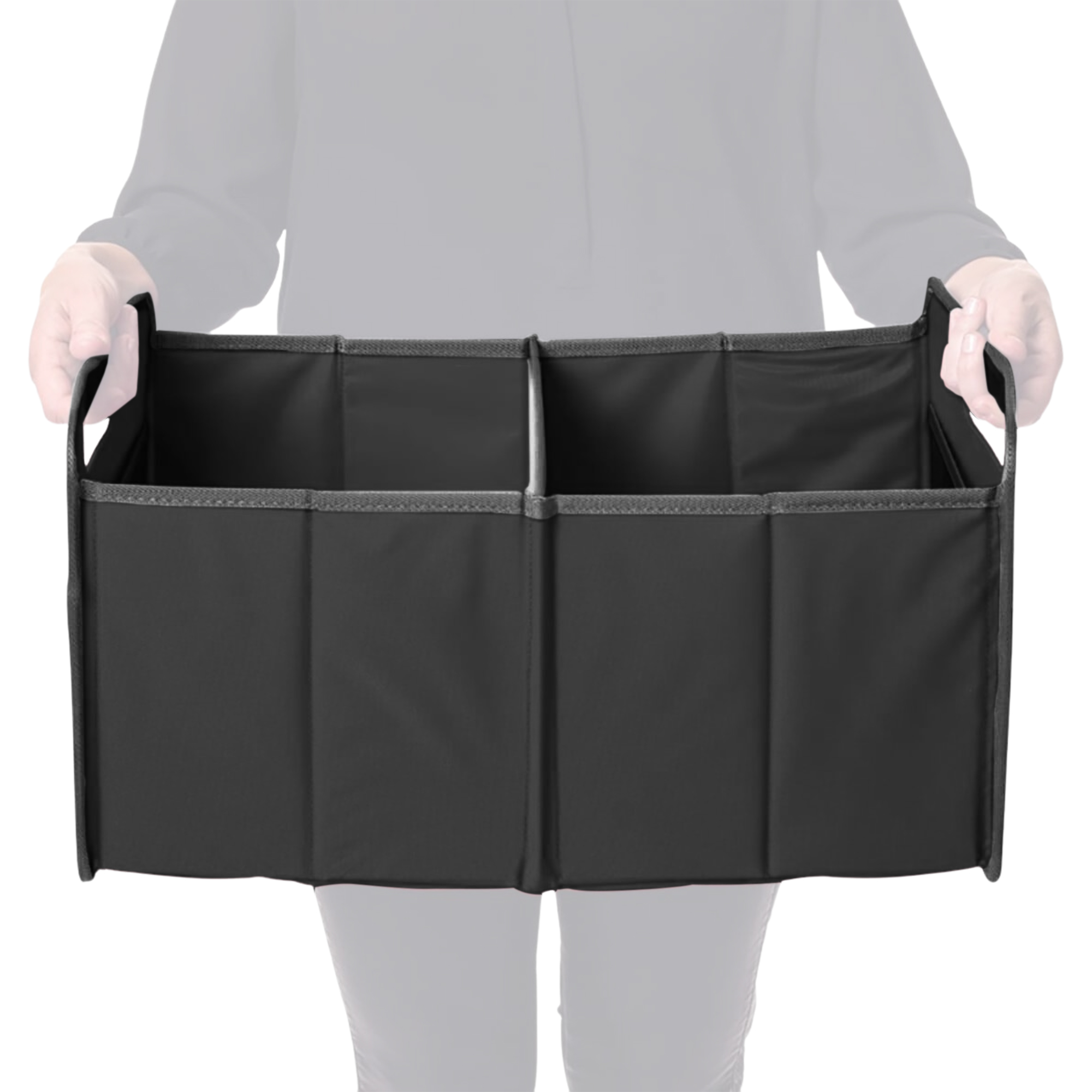 A100001-03-meori-Large-Foldable-Box-Lava-Black-SIL Black Trunk Organizer For Groceries