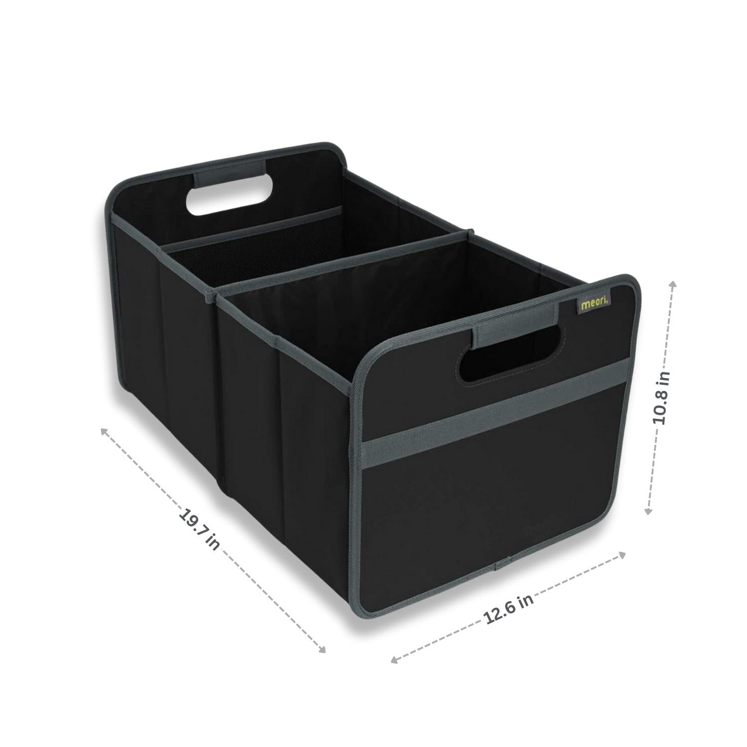 A100001-11-meori-Large-Foldable-Box-Lava-Black-DIM Black Trunk Organizer For Groceries with dimensions