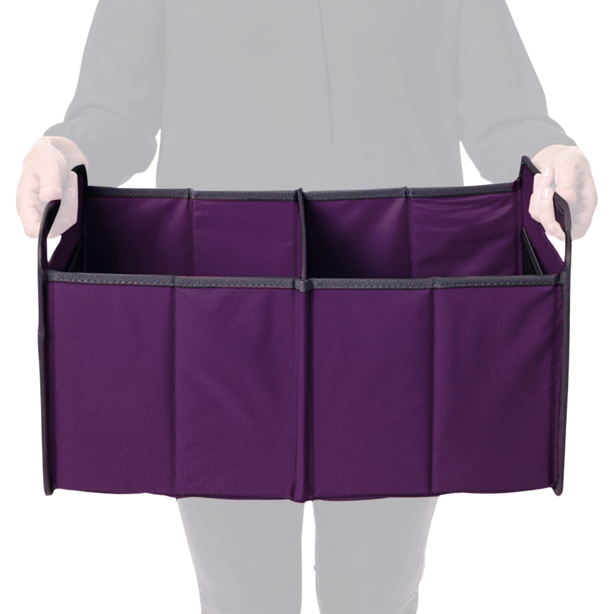 A100010-3-meori-Large-Foldable-Box-Midnight-Magenta-SIL Magenta-colored Trunk Organizer For Groceries