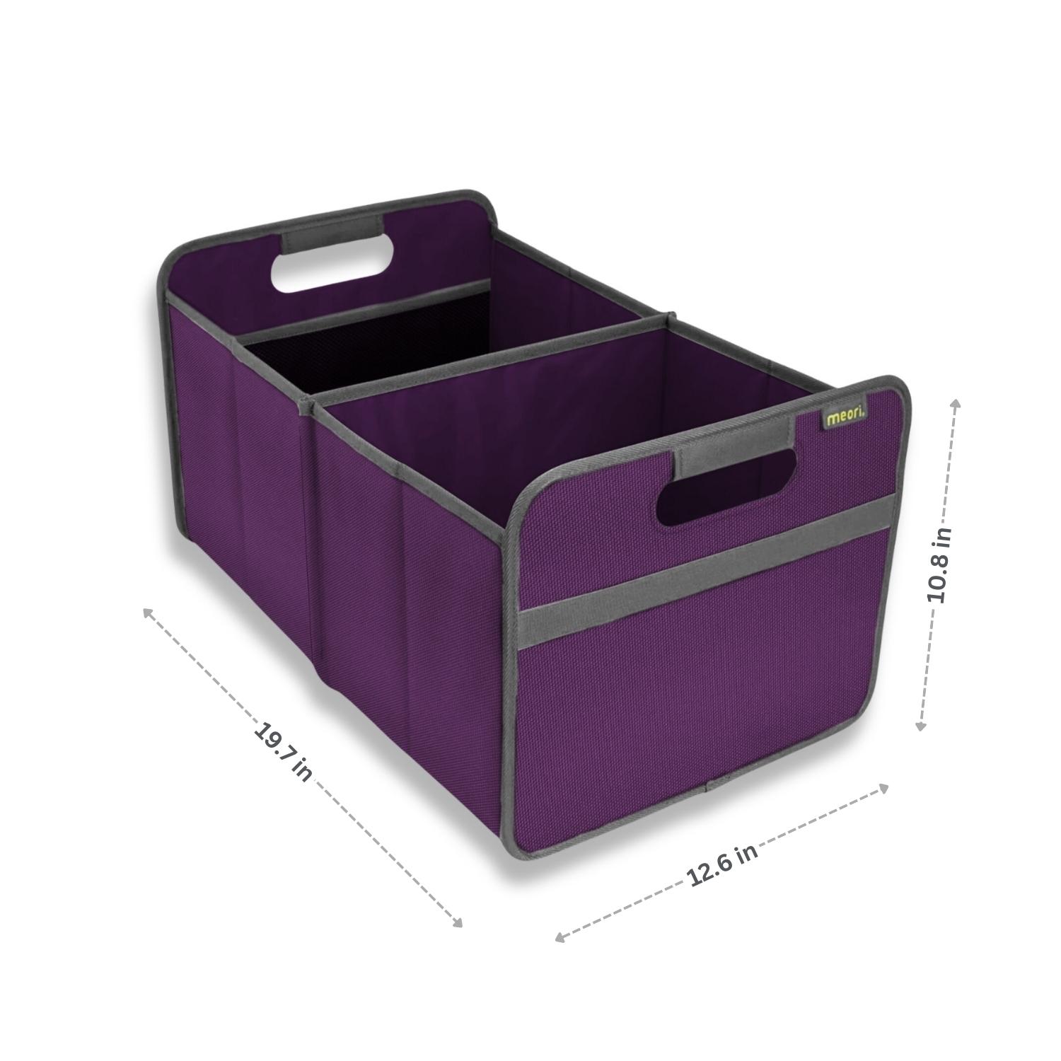 A100010-5-meori-Large-Foldable-Box-Midnight-Magenta-DIM Magenta-colored Trunk Organizer For Groceries with dimensions