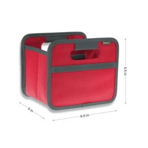 Red Mini Storage Box with dimensions