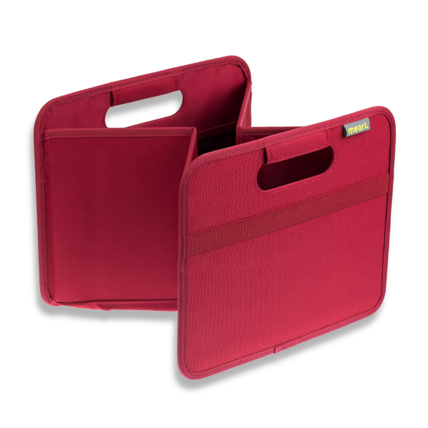 A100110-5-meori-Medium-Foldable-Box-Bordeaux-Red Red Rectangular Storage Basket