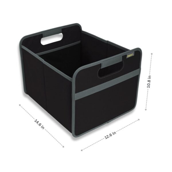 Black Rectangular Storage Basket with dimensions