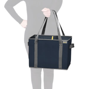 Marine Blue Collapsible Shopping Basket