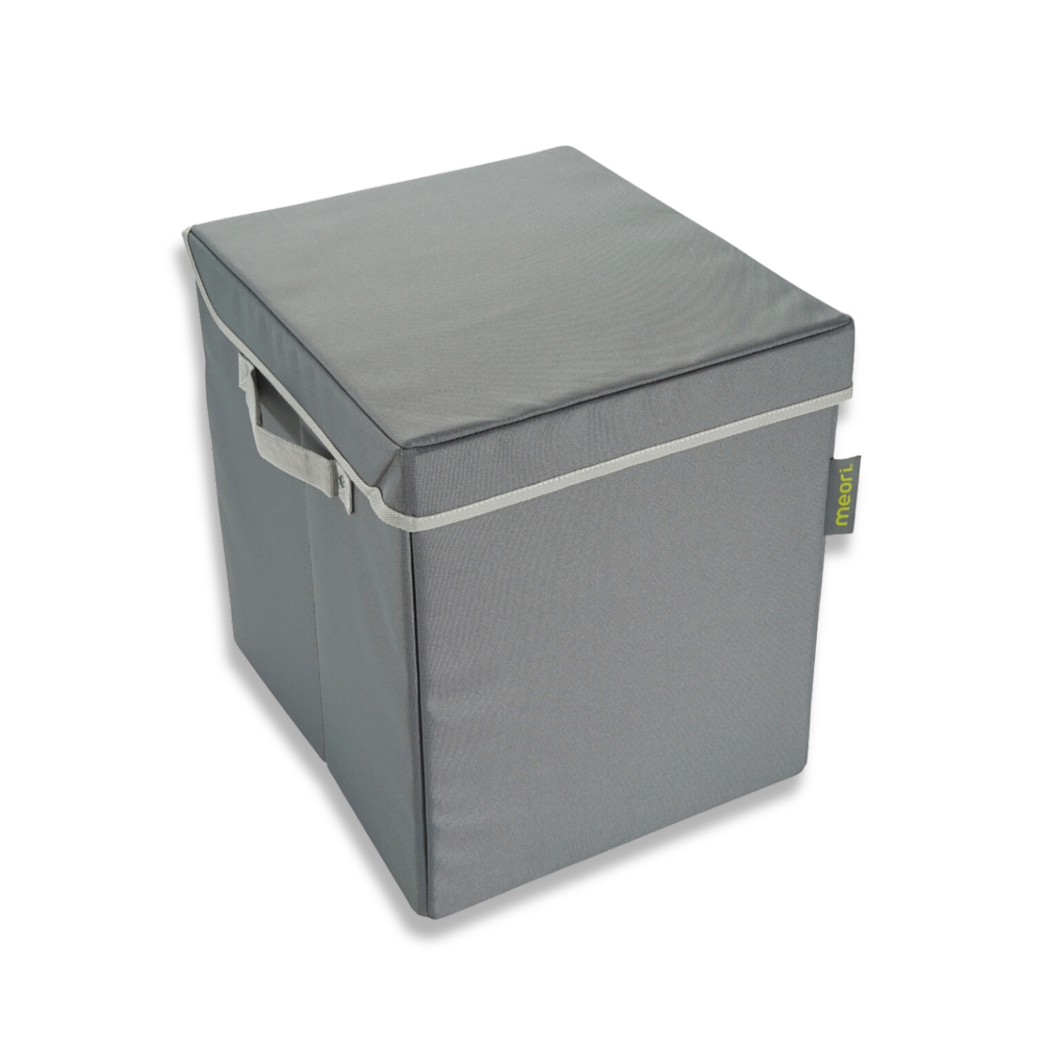 Grey Small Storage Bin With Lid