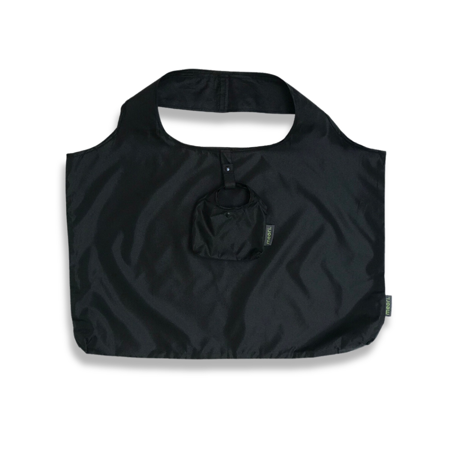 A100696-1-meori-Reusable-Pocket-Shopper-Black-MAIN Black Reusable Grocery Tote