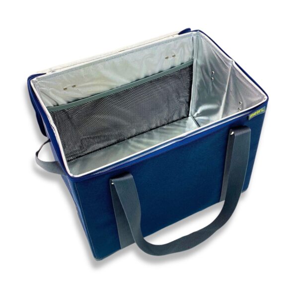Marine Blue Insulated Grocery Bag With Zipper