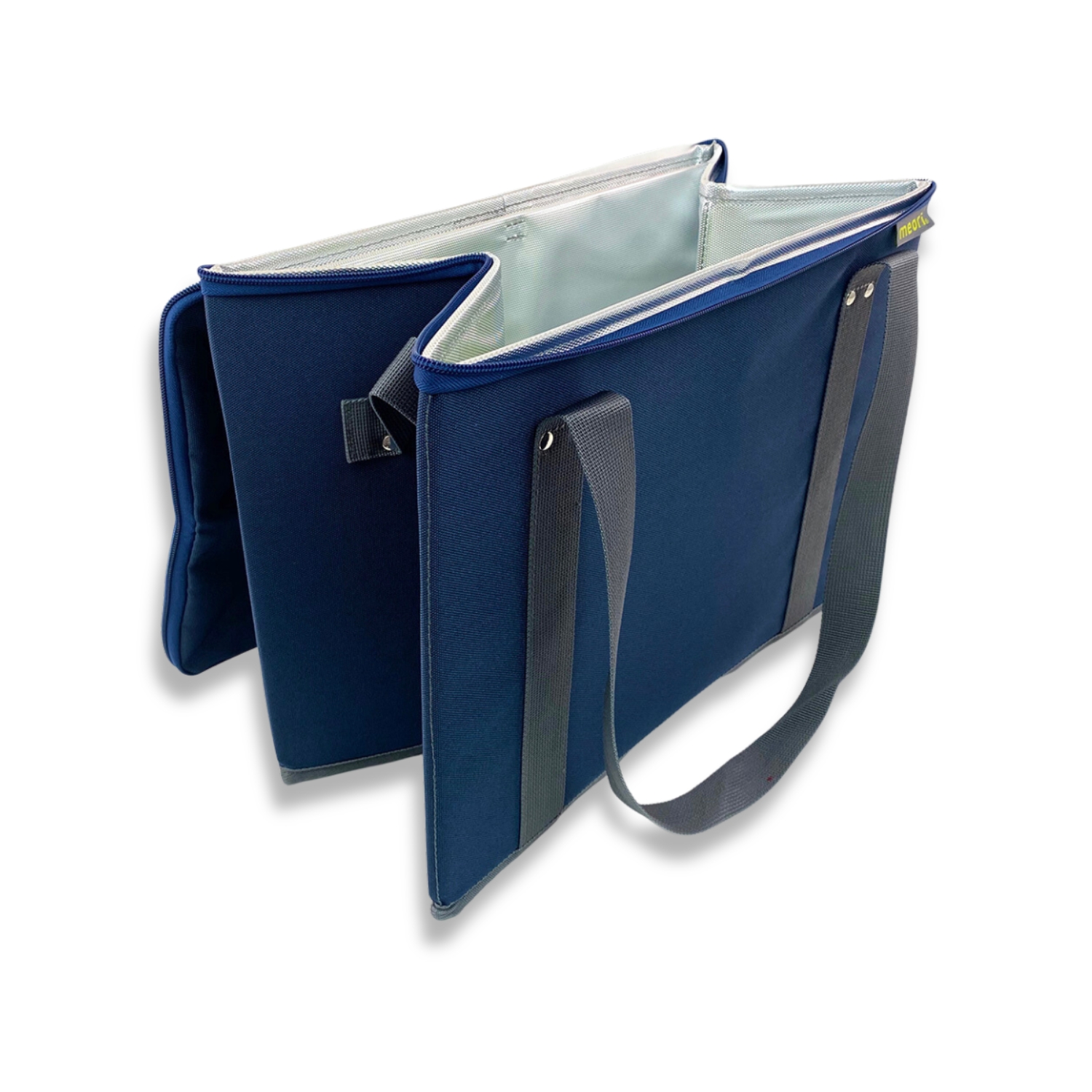 Marine Blue Insulated Grocery Bag With Zipper