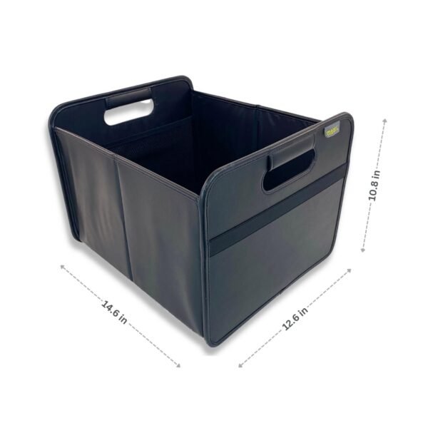 Black Foldable Storage Basket For Shelves with dimensions