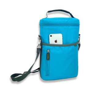 A100823-06-meori-Insulated-Wine-Tote-2-Bottles-Azure-Blue Azure Blue 2 Bottle Insulated Wine Bag