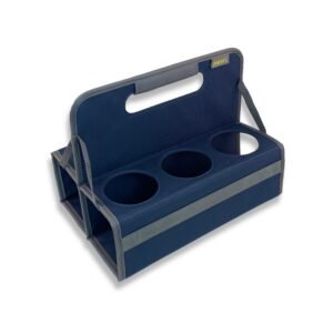 reusable drink carrier 6 cup caddy marine blue