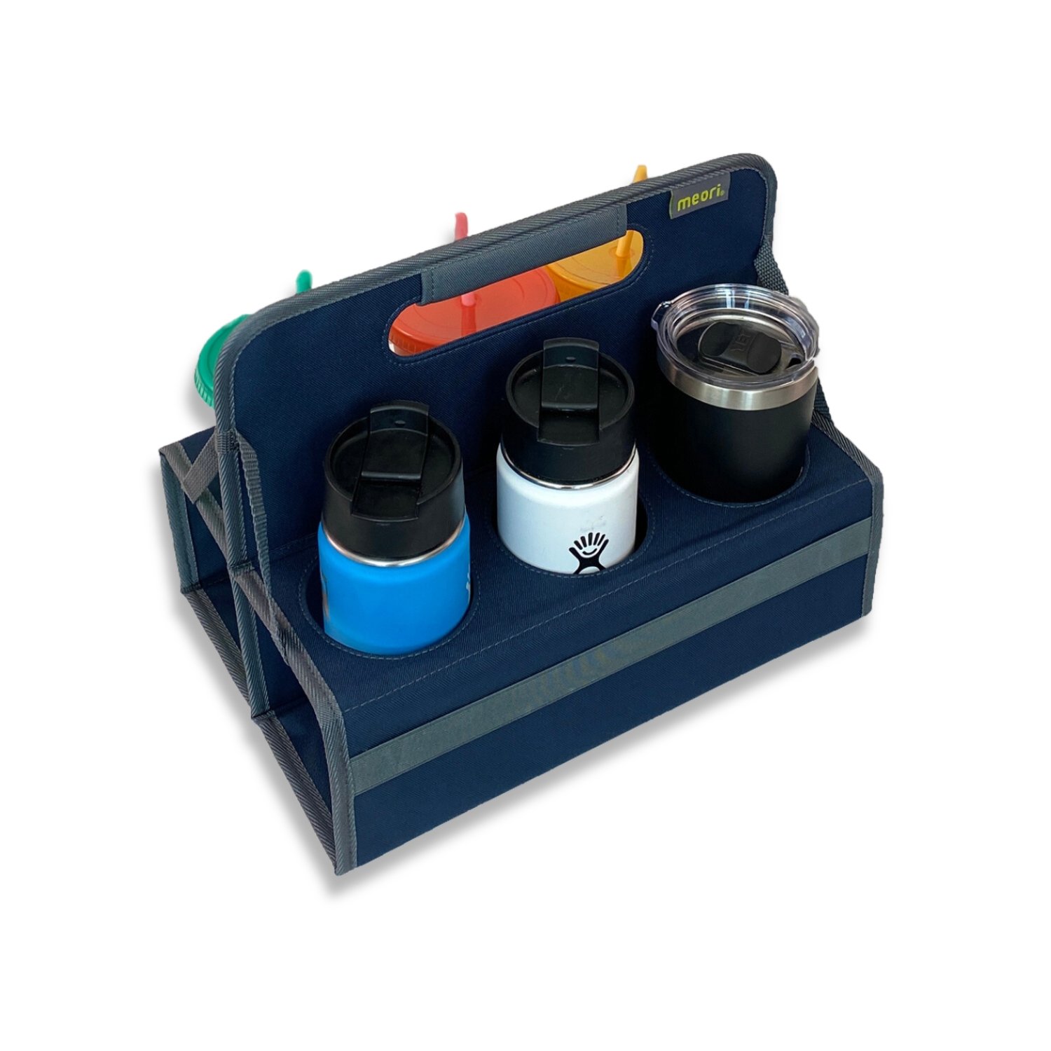 A100828-4-meori-Reusable-6-Cup-Carrier-Marine-Blue Marine Blue 6 Portable Drink Carrier