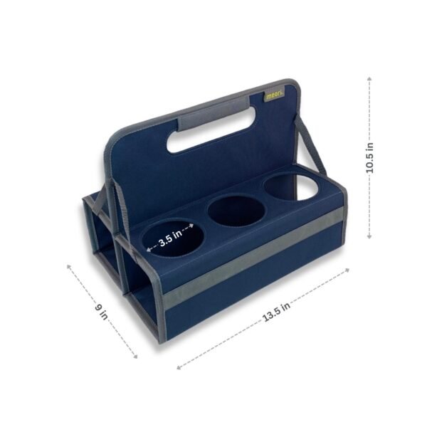 Marine Blue 6 Portable Drink Carrier with dimensions