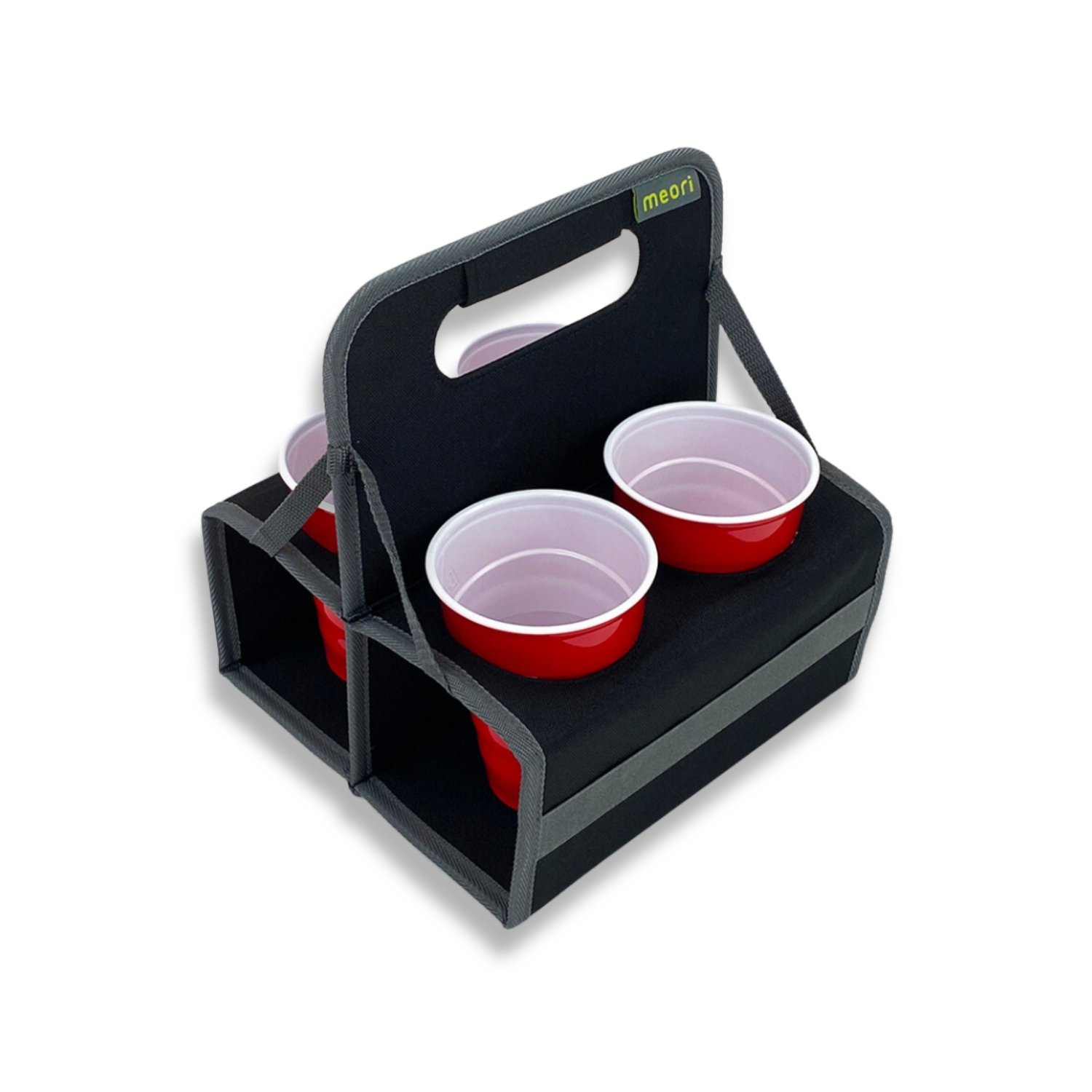 A100833-04-meori-Reusable-4-Cup-Carrier-Lava-Black Black 4 Drink Caddy