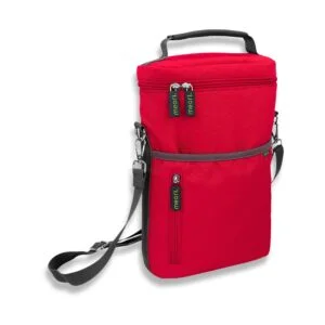 Red 2 Bottle Insulated Wine Bag