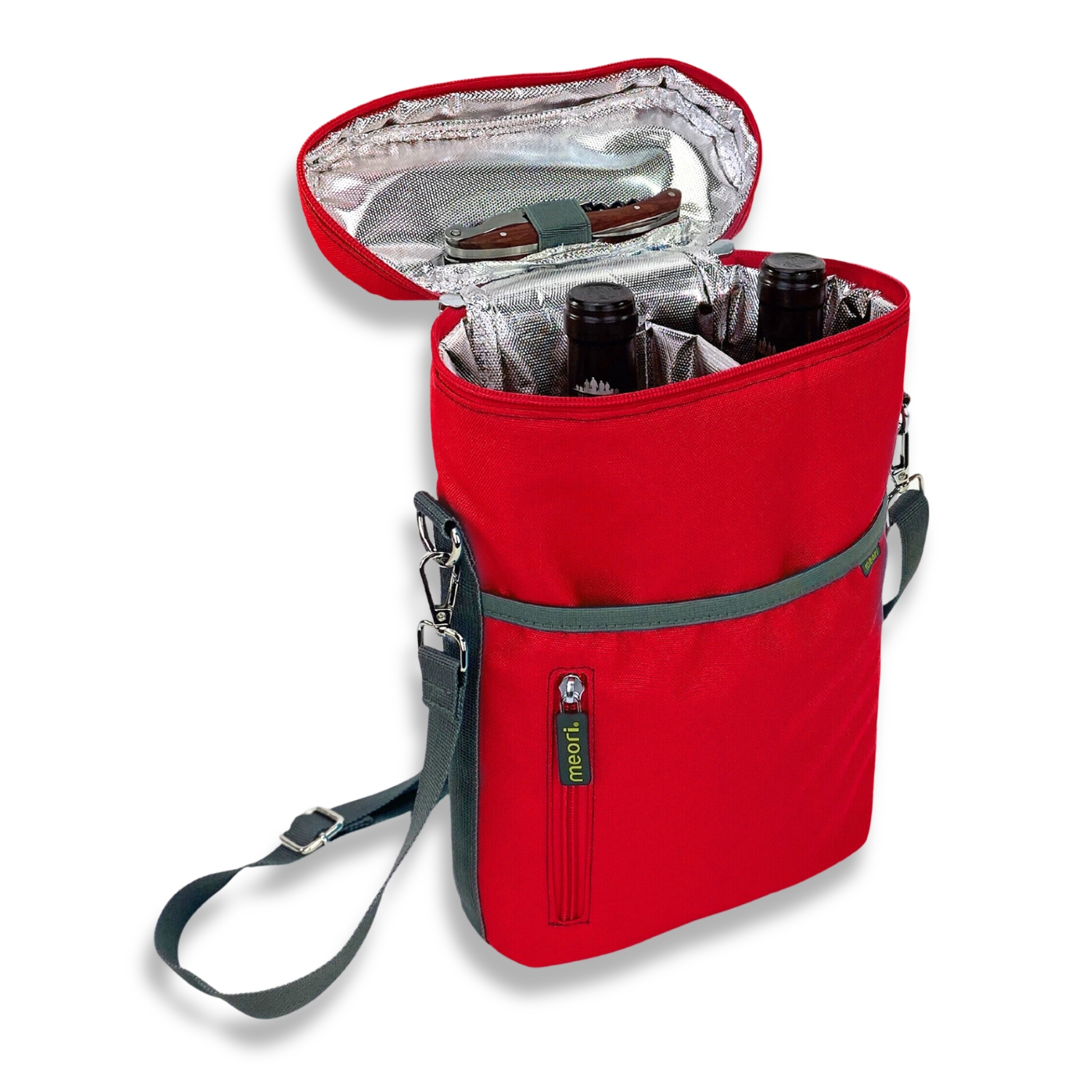 A100861-02-meori-Insulated-Wine-Tote-2-Bottles-Hibiscus-Red Red 2 Bottle Insulated Wine Bag