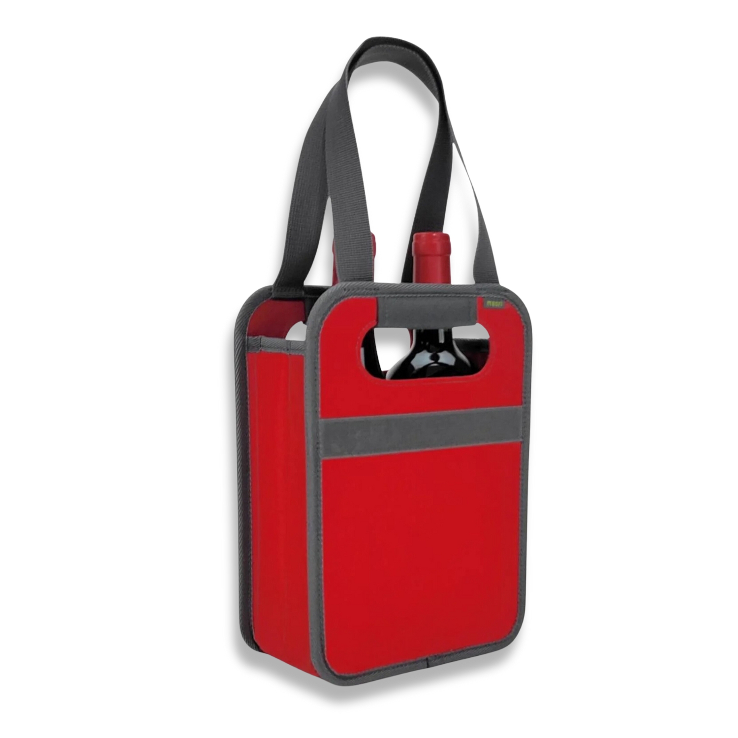 A100865-02-meori-2-Bottle-Wine-Tote-Hibiscus-Red Red 2 Bottle Wine Carrier Tote