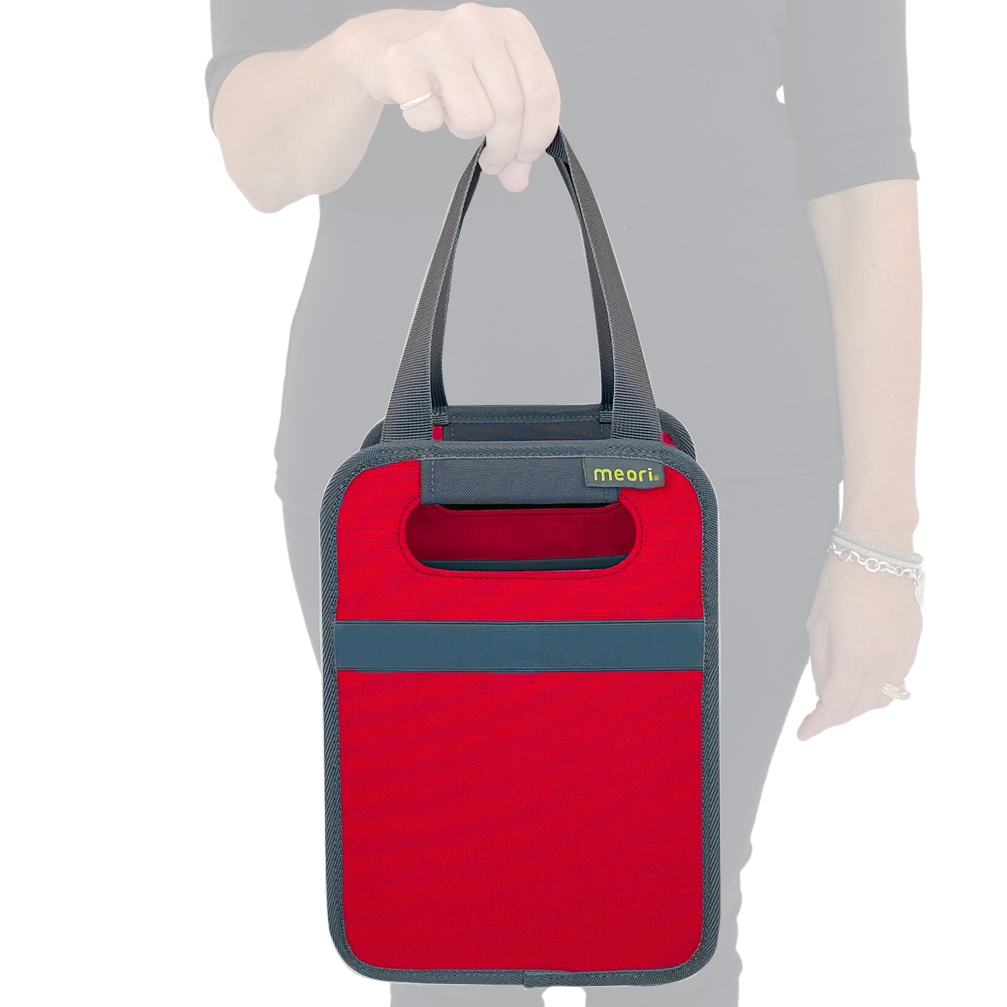 A100865-03-meori-2-Bottle-Wine-Tote-Hibiscus-Red-SIL Red 2 Bottle Wine Carrier Tote