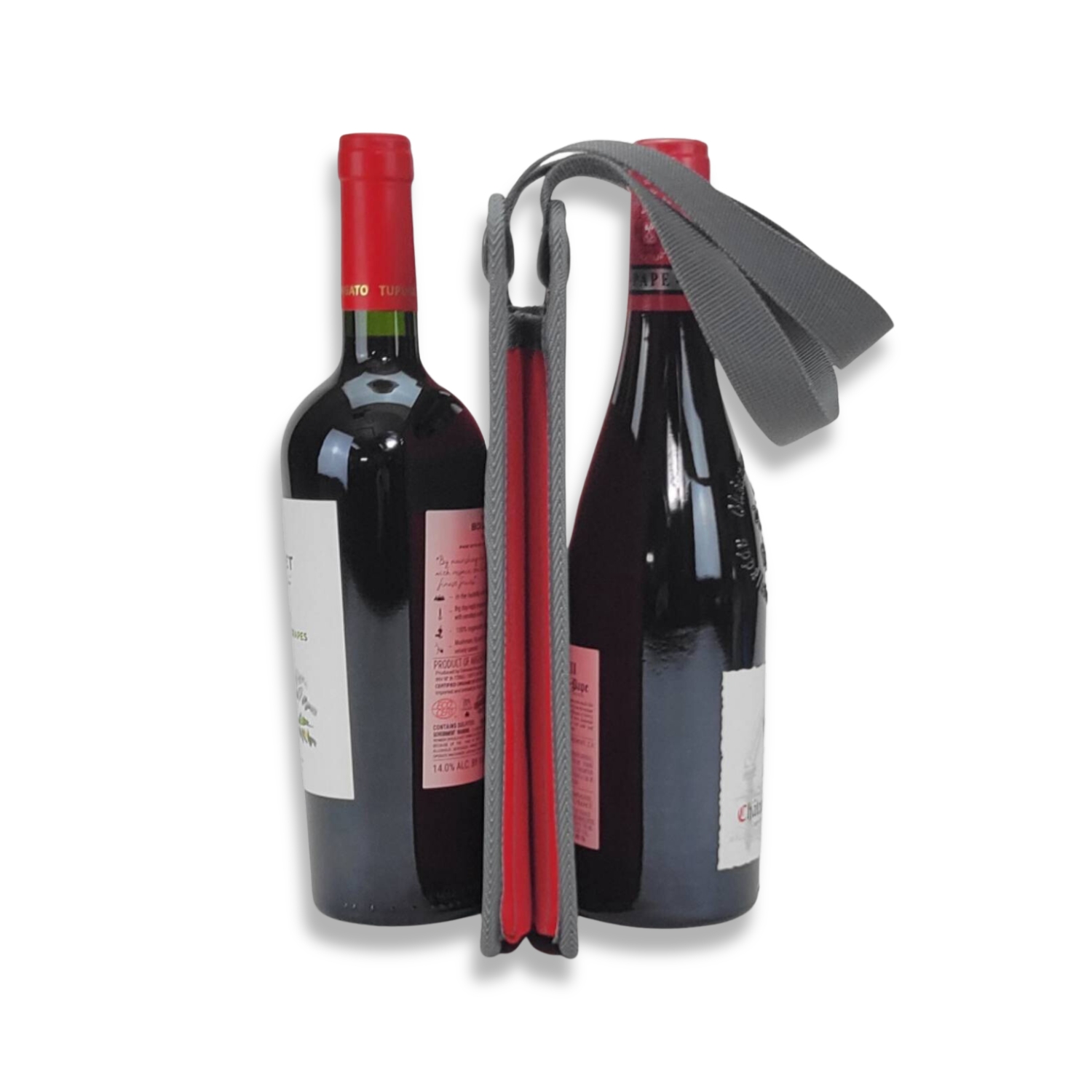 A100865-08-meori-2-Bottle-Wine-Tote-Hibiscus-Red Red 2 Bottle Wine Carrier Tote