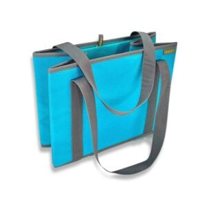 Azure Blue Collapsible Shopping Basket