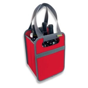 Red 4 Bottle Wine Bag
