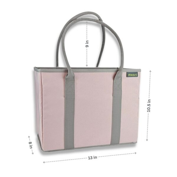 Rose-colored Office Tote Bag with dimensions
