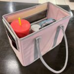 Meori Large Craft Tote Bag - Portable Organizer With Structured Bottom & 16 Pockets (Azure Blue)