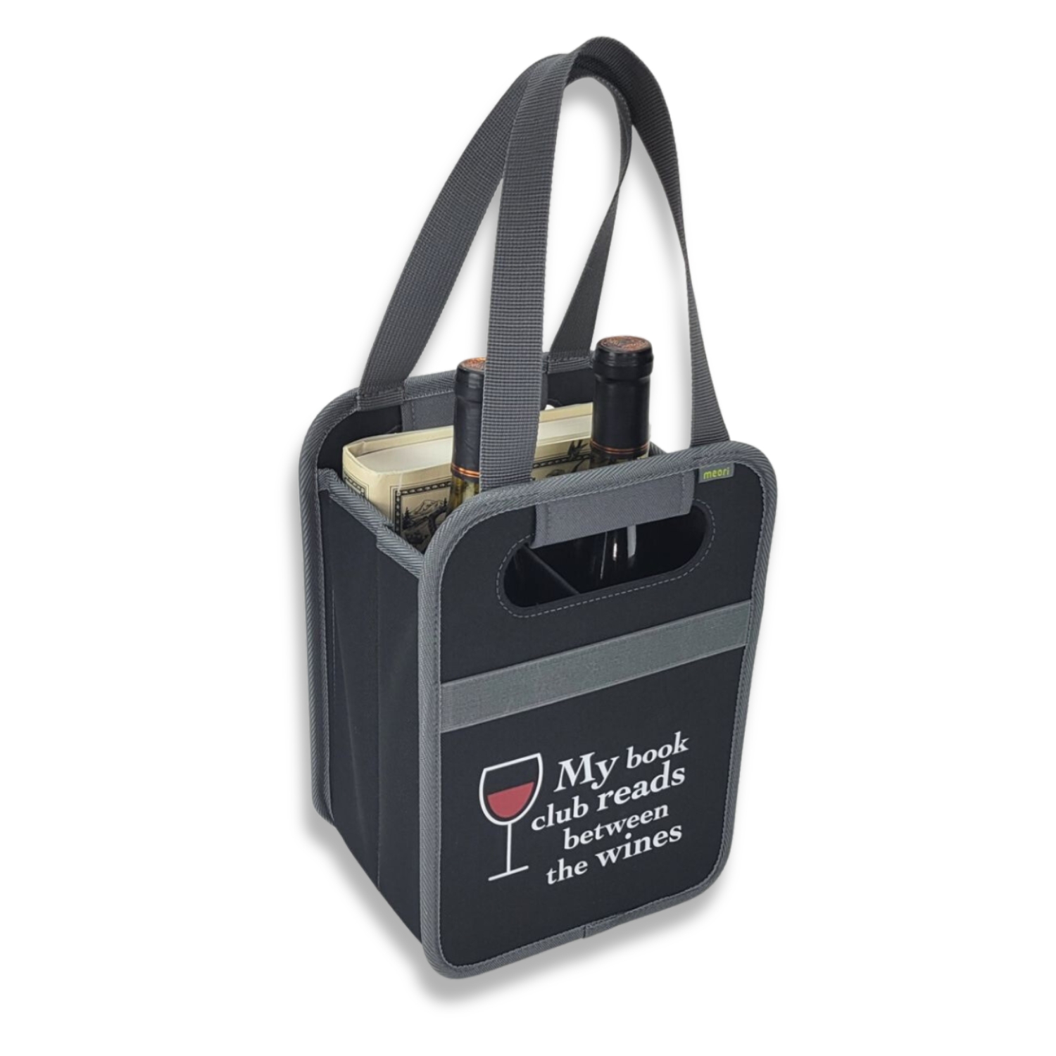 A100873-03-meori-Book-Club-Wine-Tote Black Book Tote Bag