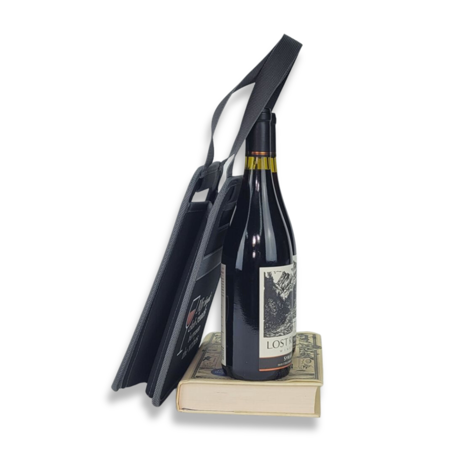 A100873-05-meori-Book-Club-Wine-Tote Black Book Tote Bag