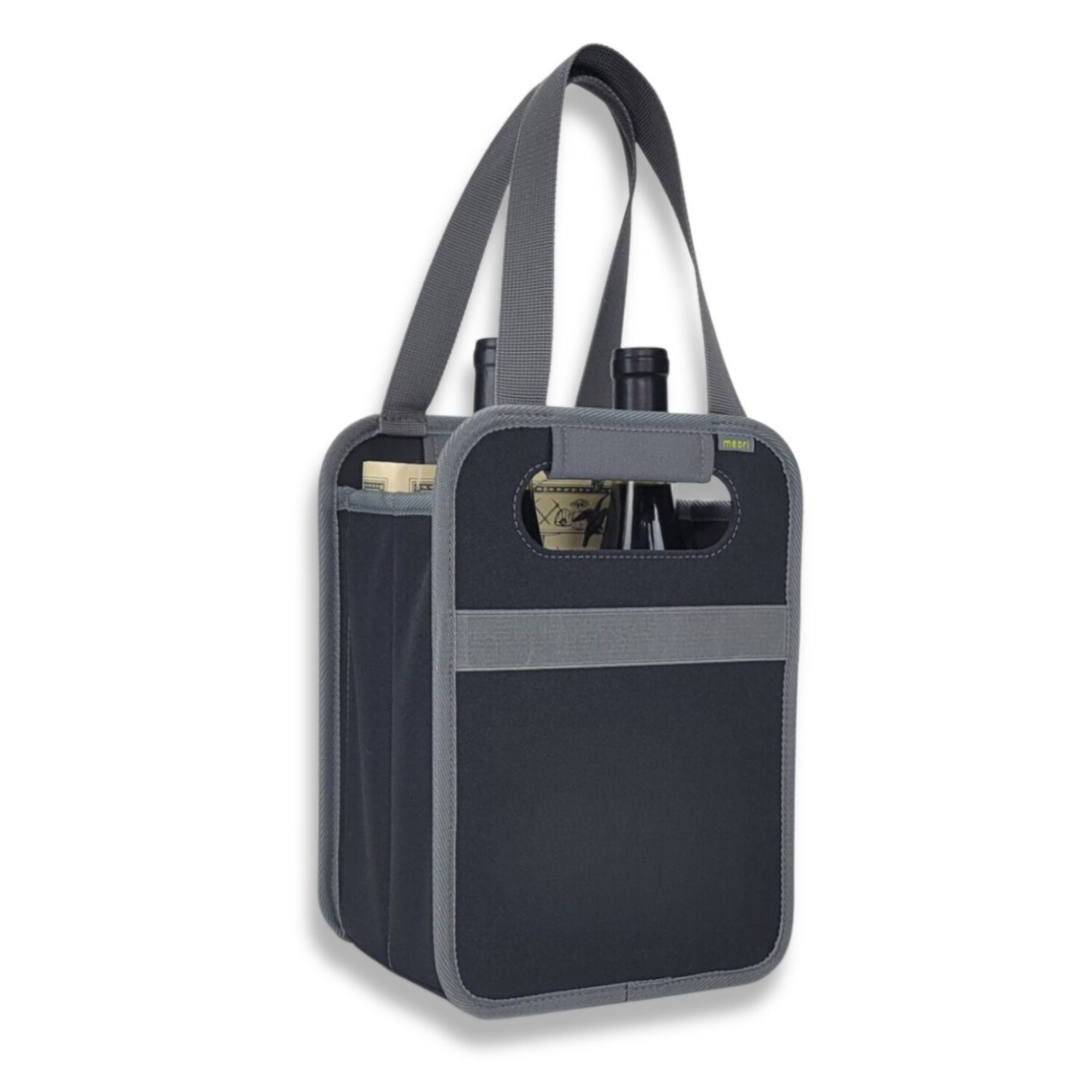 A100875-01-meori-Book-Club-Wine-Tote-MAIN Black Book Tote Bag