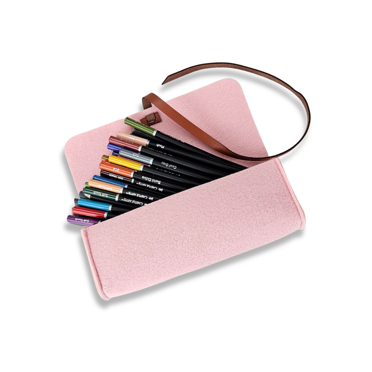 Rose-colored Pencil Case Pouch