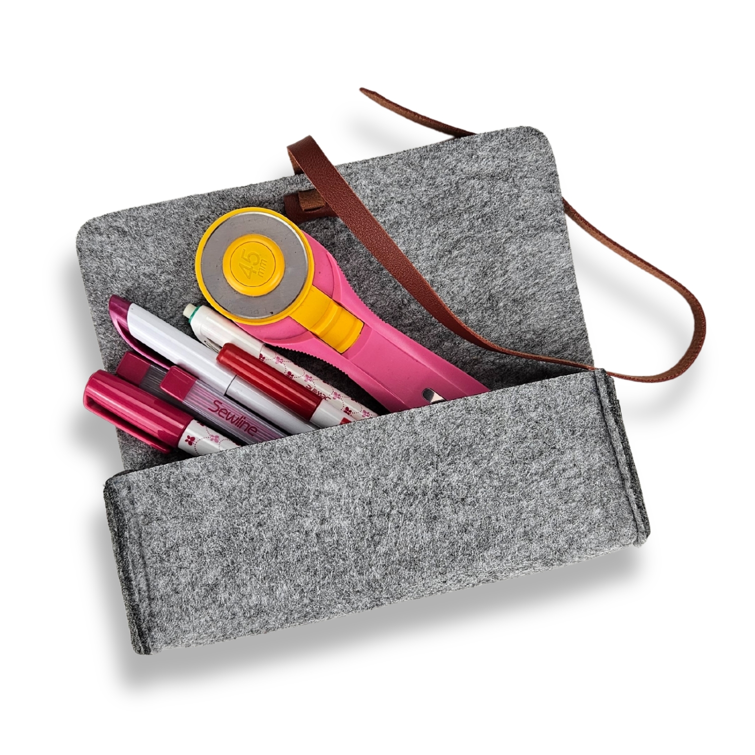 Grey Pencil Case Pouch