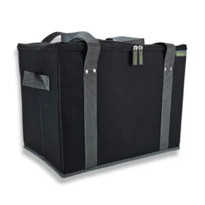 Black Insulated Grocery Bag With Zipper