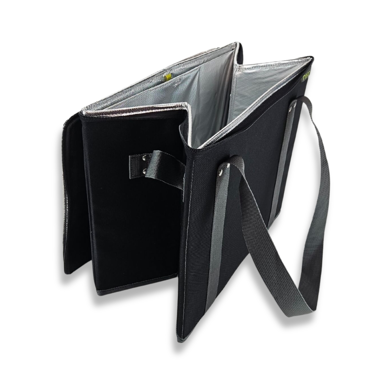 Black Insulated Grocery Bag With Zipper