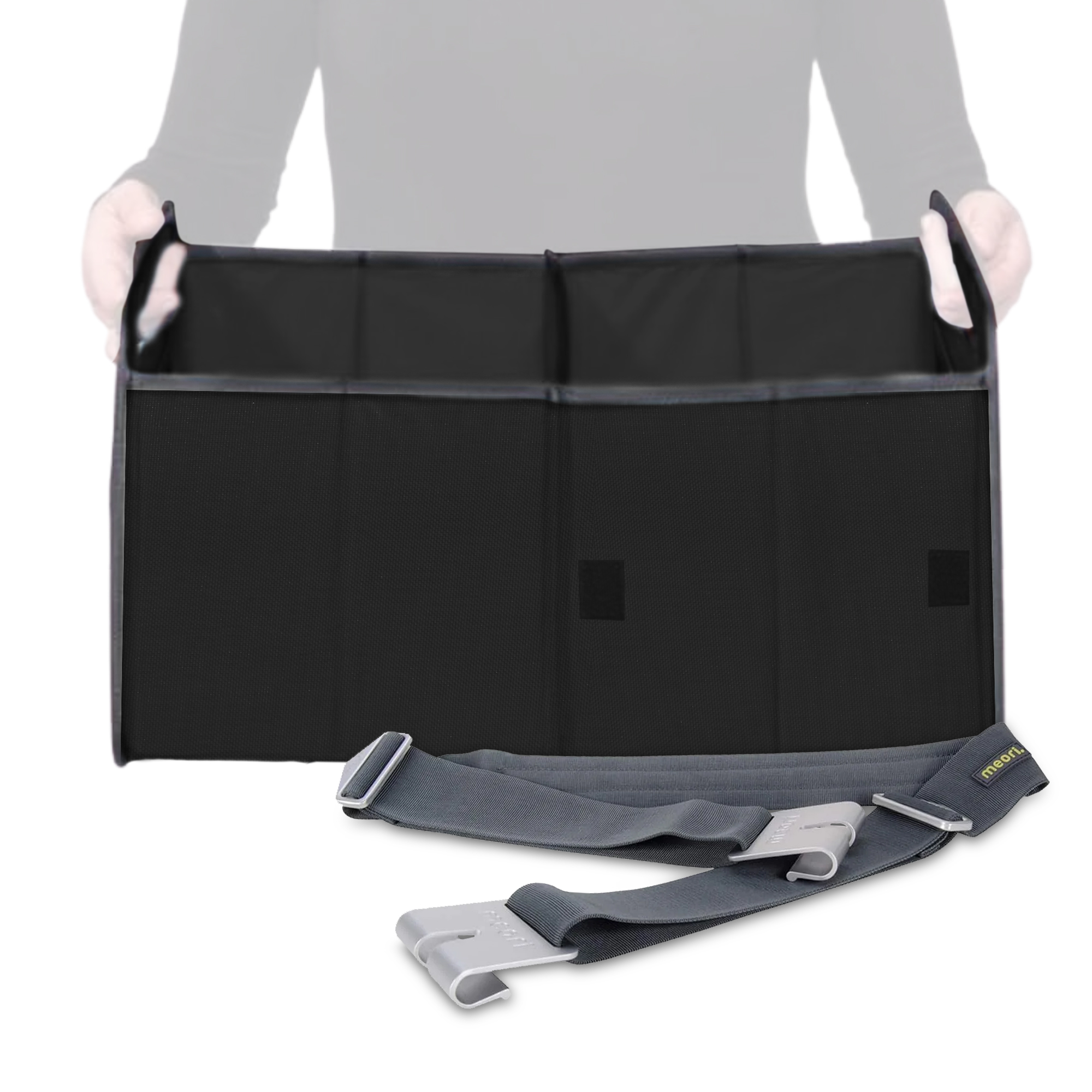 B100842-03-meori-Premium-Box-with-Shoulder-Strap-Lava-Black-SIL Black Trunk Organizer