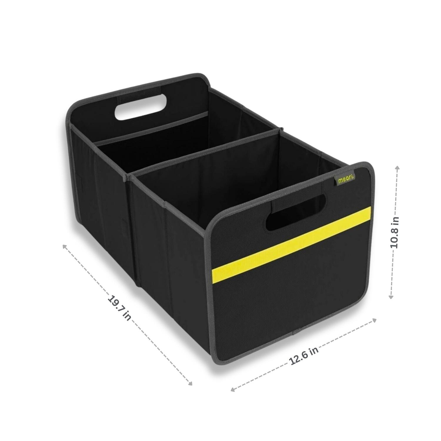 B100842-17-meori-Premium-Box-with-Shoulder-Strap-Lava-Black-DIM Black Trunk Organizer with dimensions