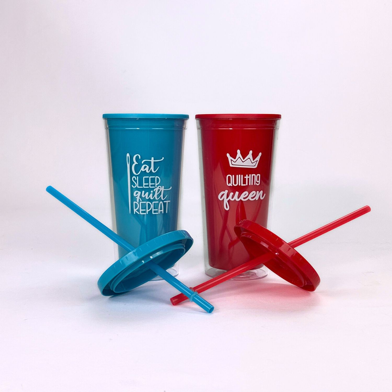 insulated tumblers with straw 2 colors