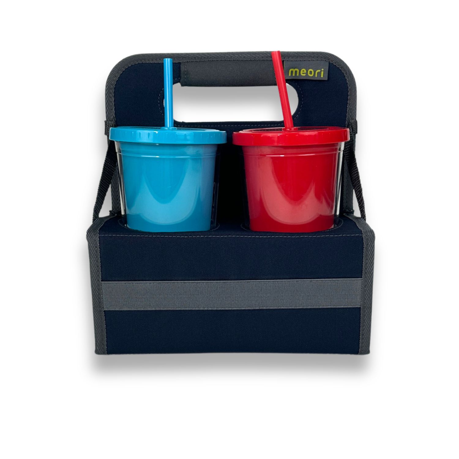 insulated tumblers with straw in reusable cup carrier